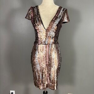 Dress The‎ Population Zoe S Mini Sheath Glam Hoco Sequin Going Out Party Dance